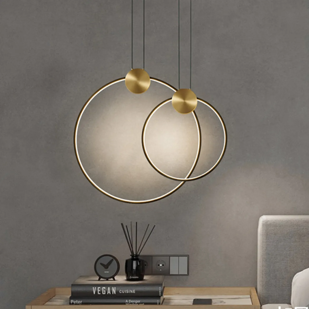 Подвесной светильник WOLKE D20 Brass от ImperiumLoft