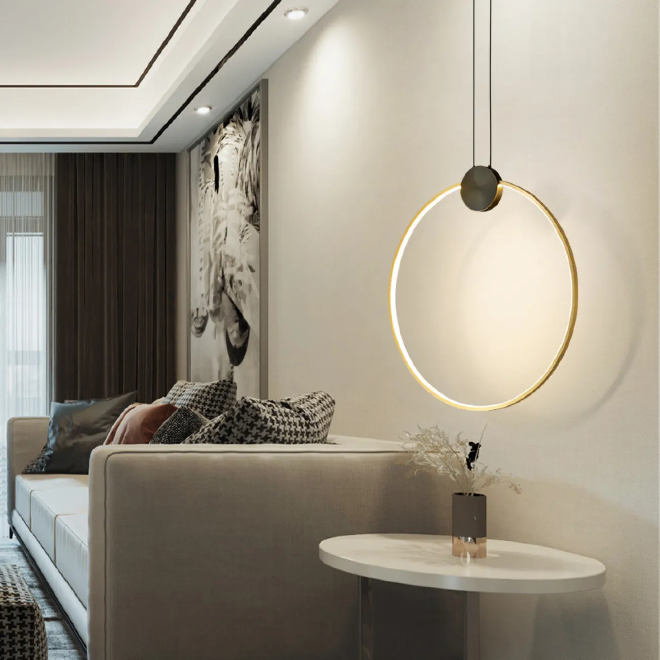 Подвесной светильник WOLKE D20 Brass от ImperiumLoft
