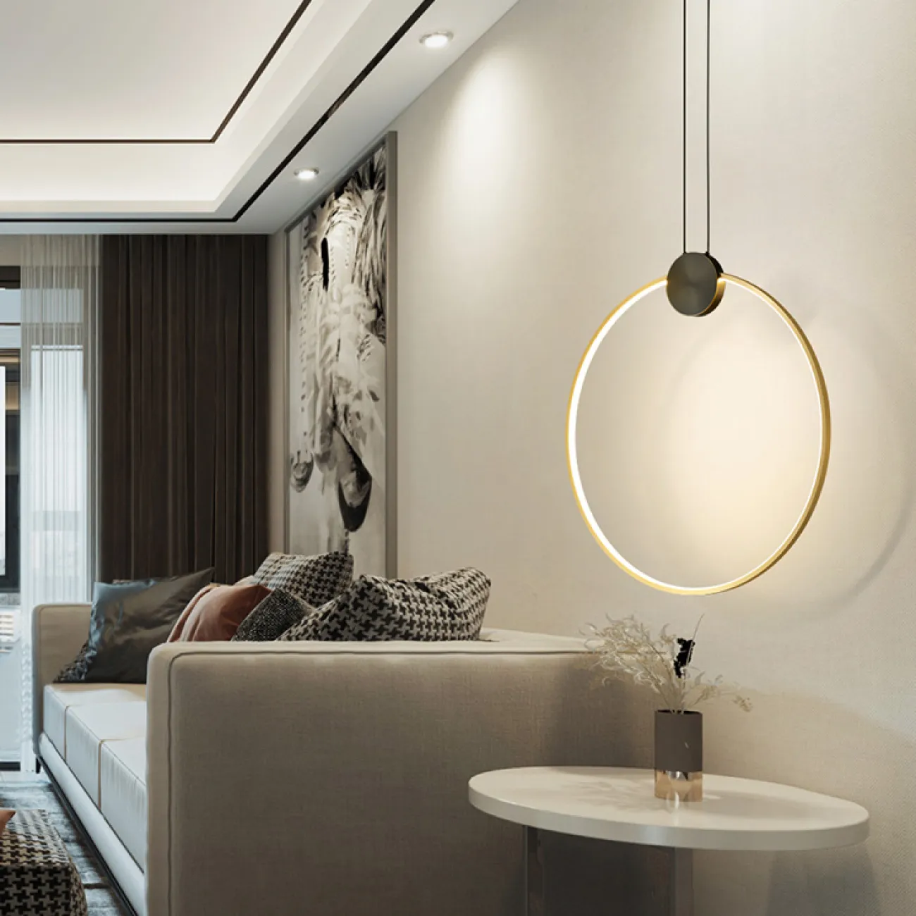 Подвесной светильник WOLKE D20 Brass от ImperiumLoft