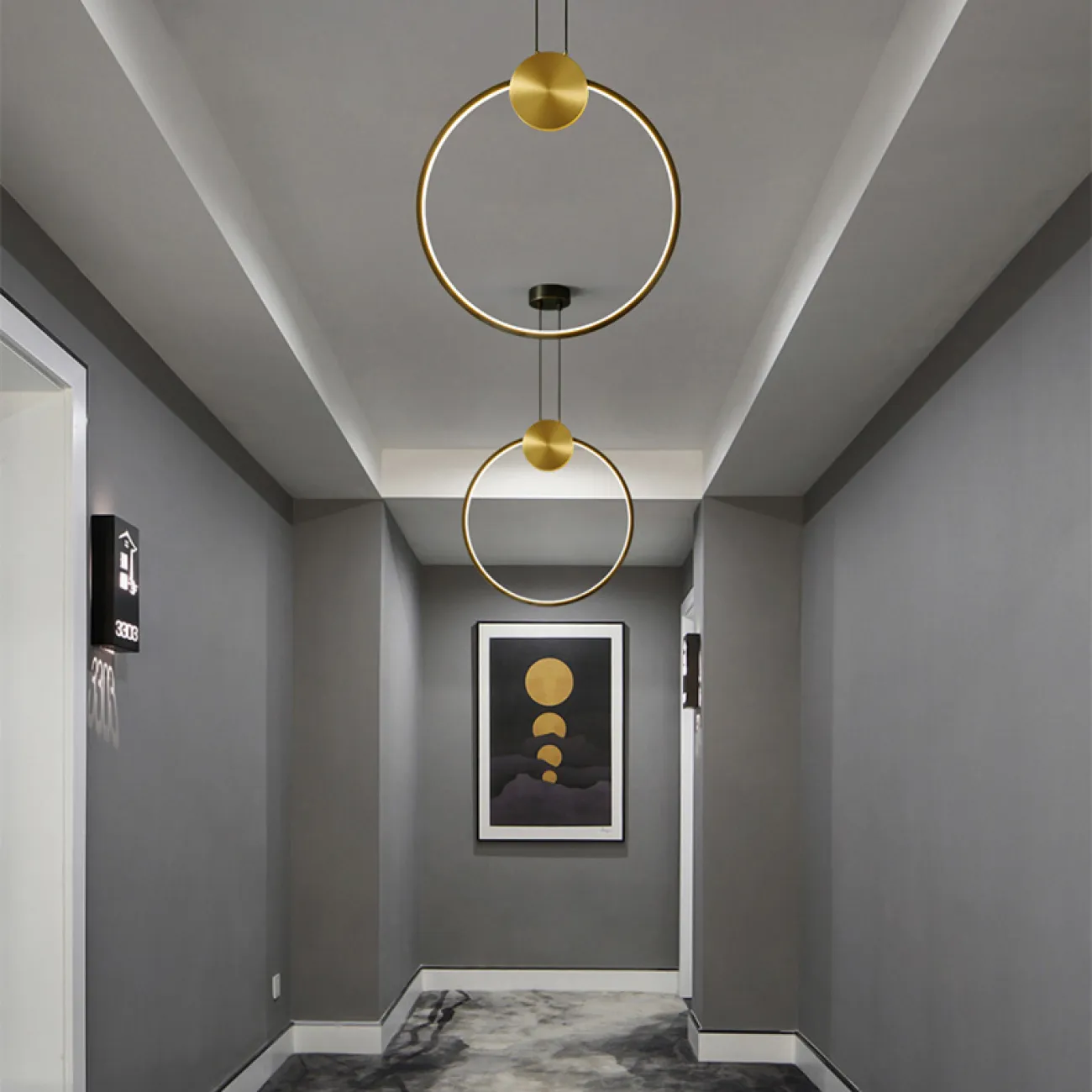 Подвесной светильник WOLKE D20 Brass от ImperiumLoft