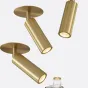 Встроенный потолочный точечный светильник с поворотным плафоном LINO C H26 Brass 7W