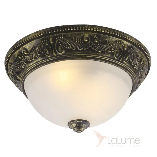 Потолочный светильник Flush Mount Ceiling Light bronze milky glass от LaLume Потолочный светильник Flush Mount Ceiling Light bronze milky glass от LaLume
