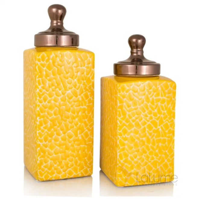 Ваза c крышкой Yellow Giraffe от LaLume