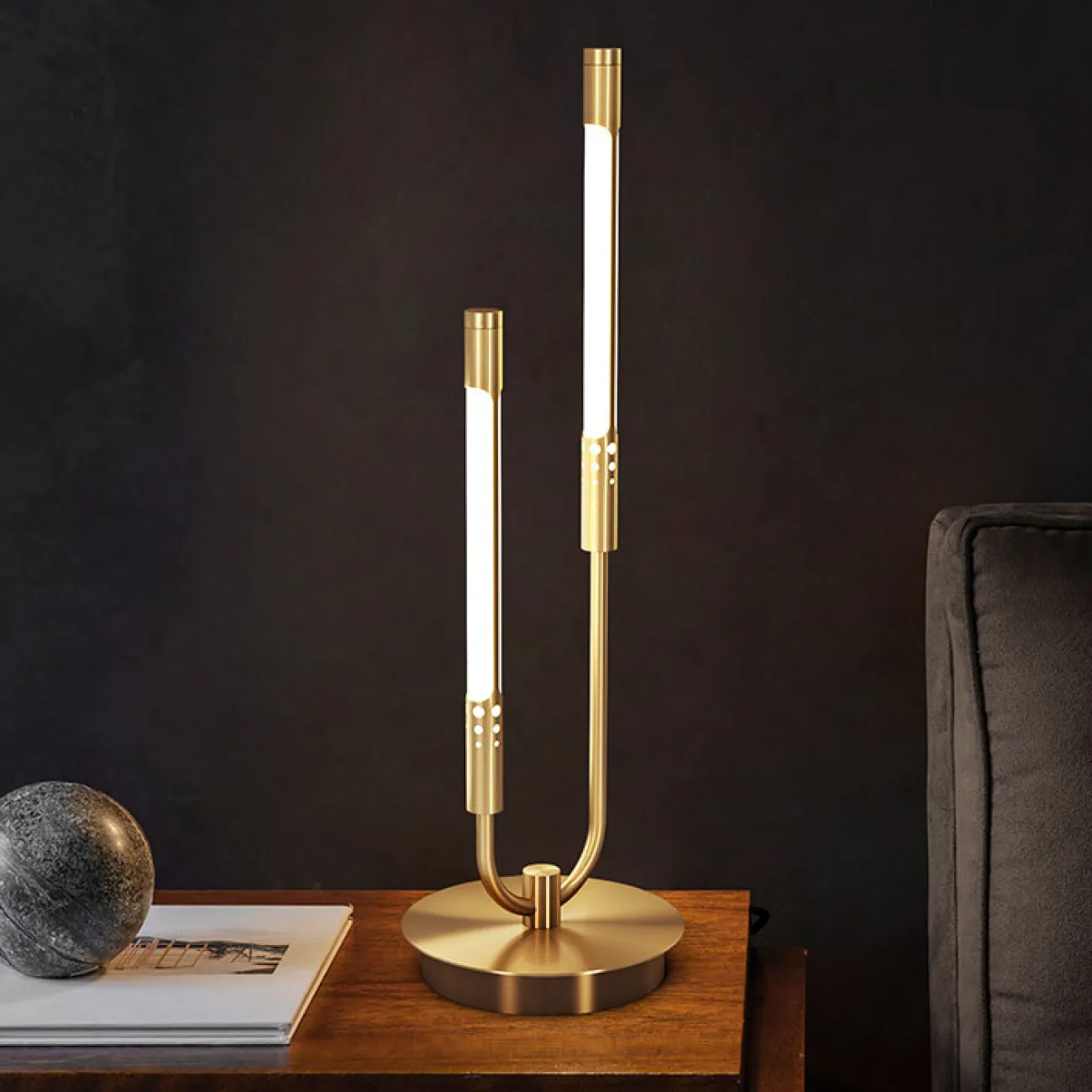 Настольная лампа VALA TAB Brass черный от ImperiumLoft