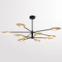 Люстра на штанге INGEL D150 10 lamps Black/Gold от ImperiumLoft