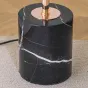 Светодиодный торшер с изогнутым рельефным рассеивателем листовидной формы на мраморном основании CASPIAN FL