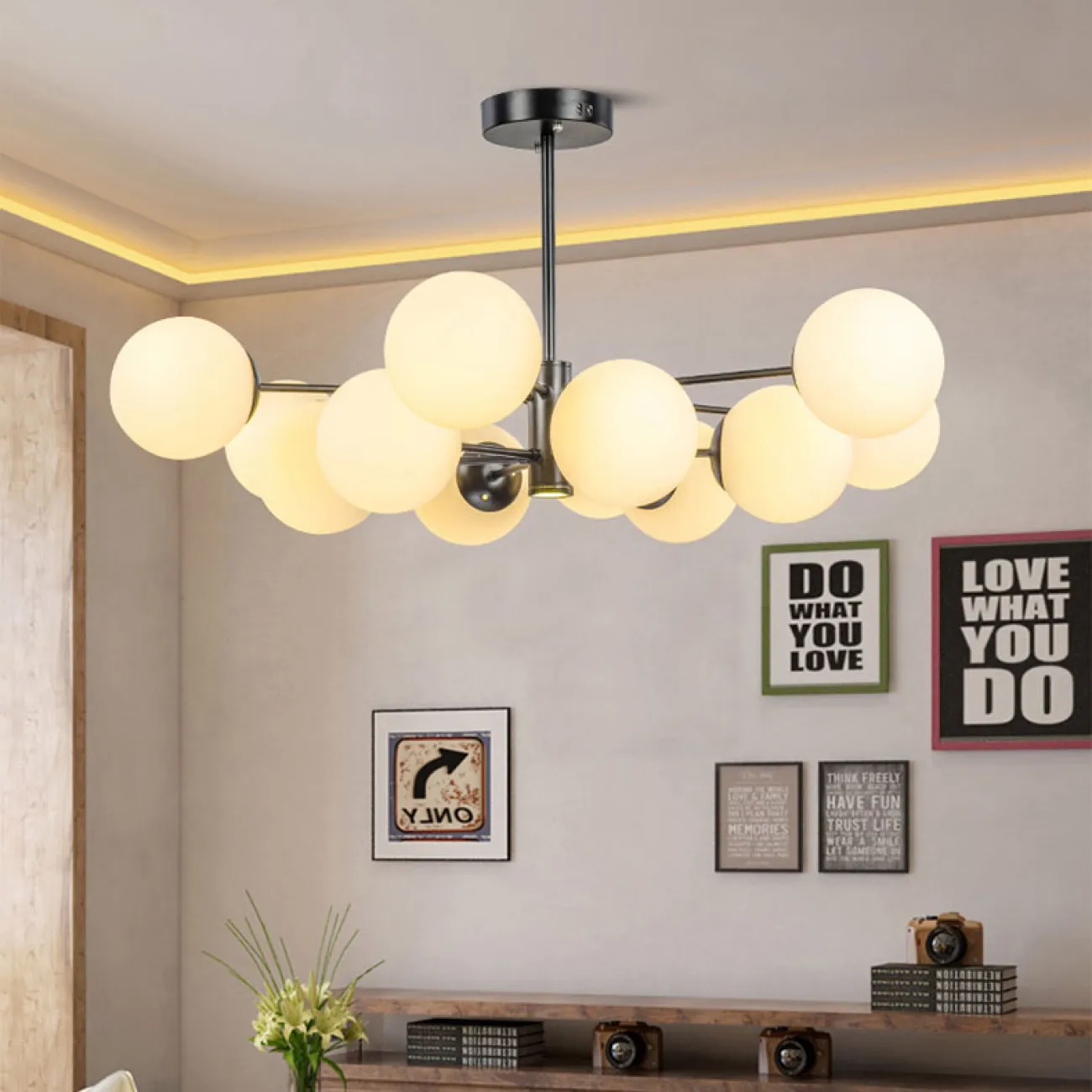 Люстра на штанге BALLS от ImperiumLoft