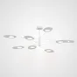 Люстра на штанге INGEL D120 8 lamps White от ImperiumLoft