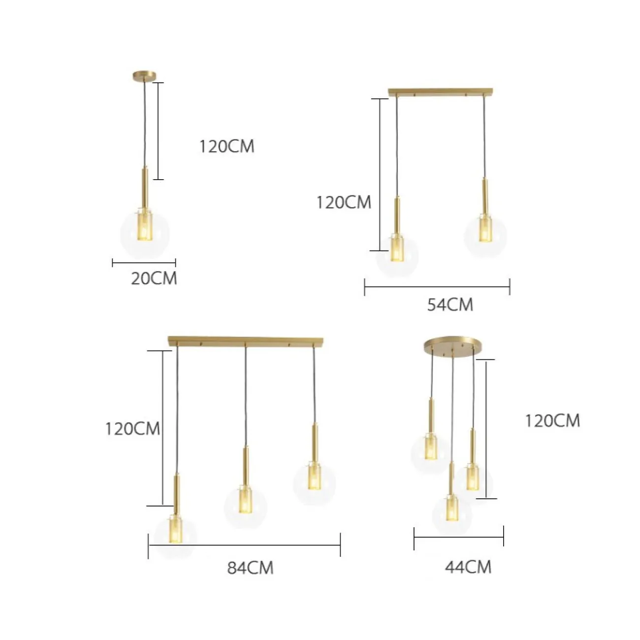Подвесной светильник JUST 3 планка от ImperiumLoft