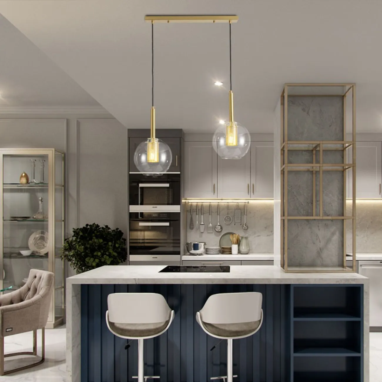 Подвесной светильник JUST 3 планка от ImperiumLoft