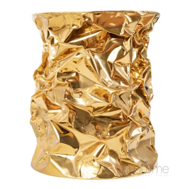 Приставной столик Stool Gold Crumpled Paper от LaLume