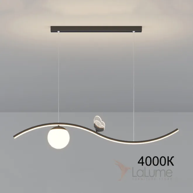 Подвесной светильник BABETTA WAVE Black 4000К от ImperiumLoft