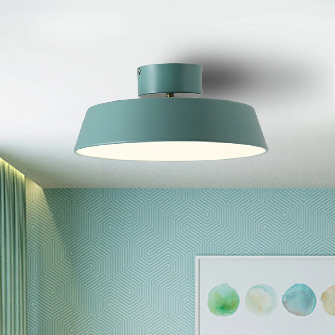 Подвесной светильник VALLA D40 Green от ImperiumLoft