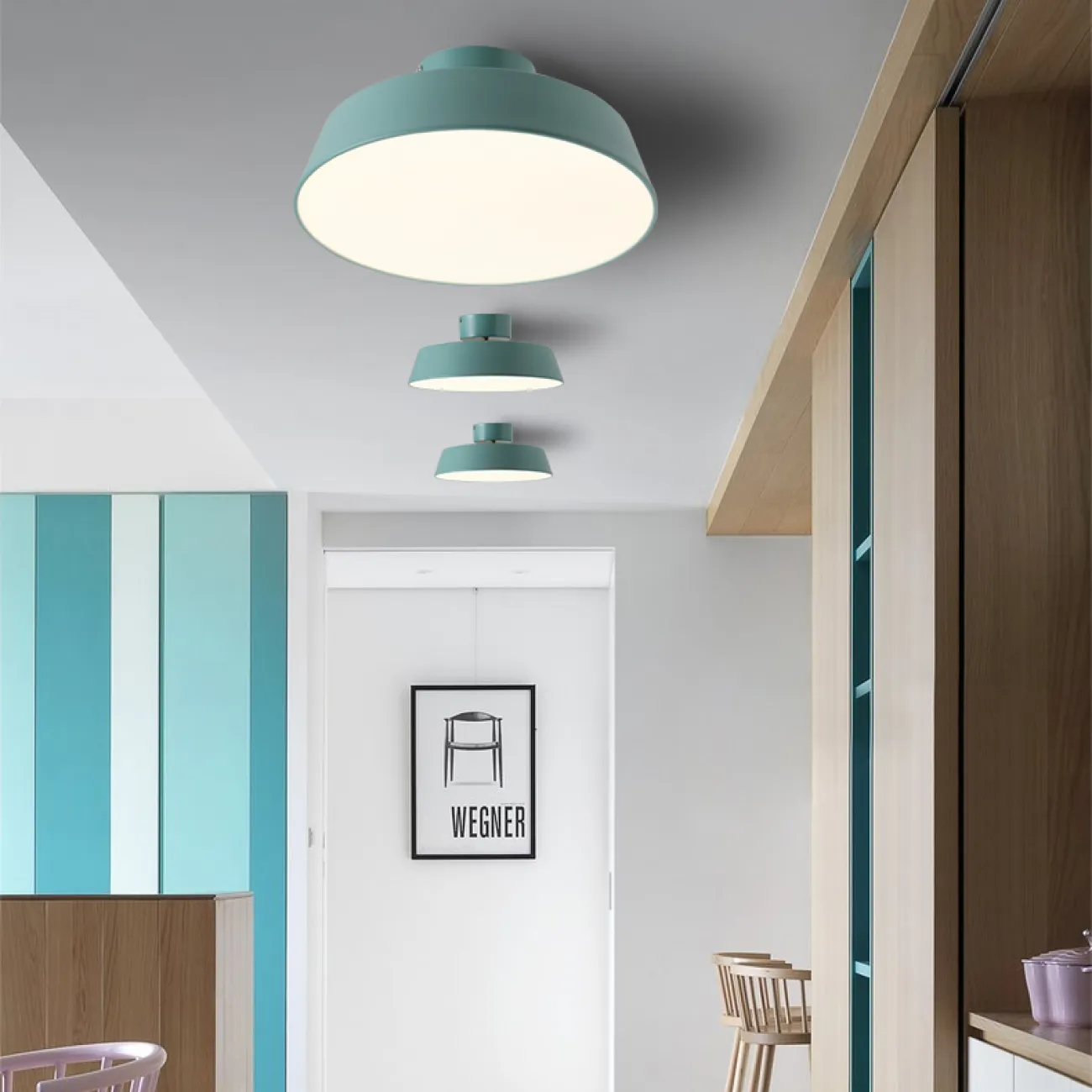 Подвесной светильник VALLA D40 Green от ImperiumLoft