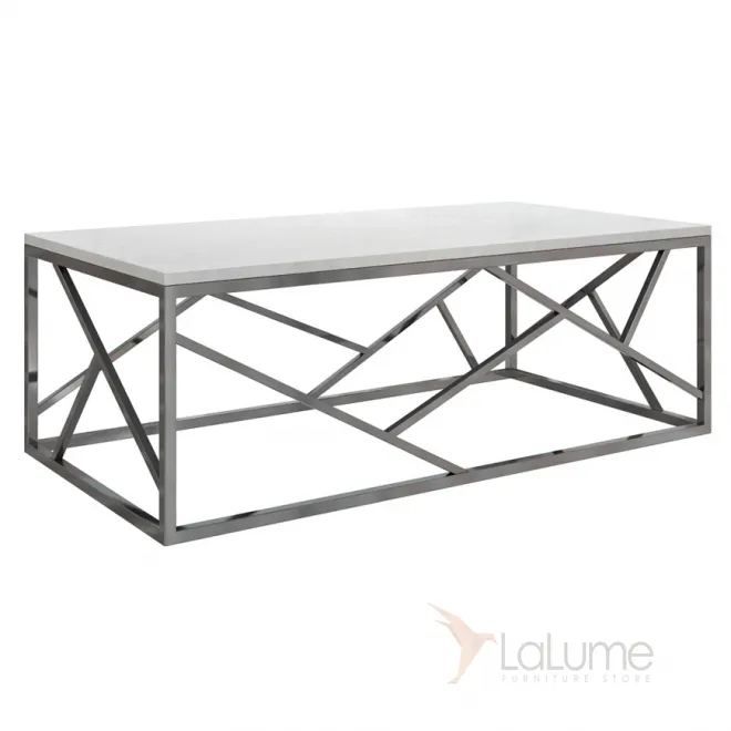 Кофейный стол Serene Furnishing Chrome Marble Top coffee table