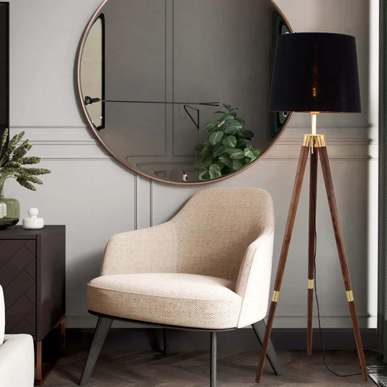 Торшер BISON Black от ImperiumLoft