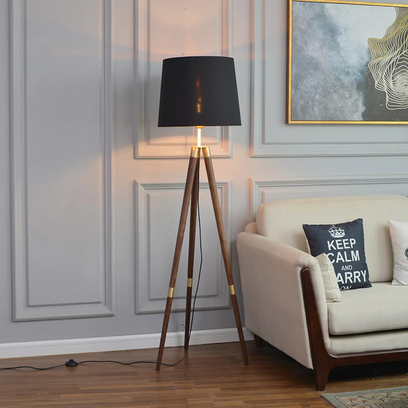 Торшер BISON Black от ImperiumLoft