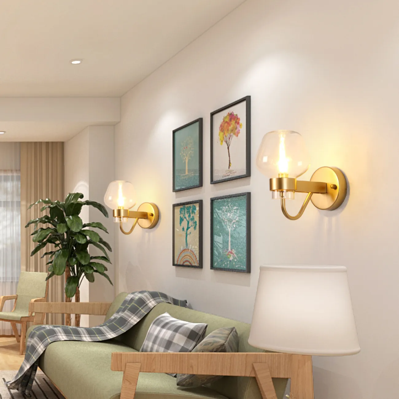 Бра MONTALEMBERT SCONCE BY Studios Черный, Янтарный от ImperiumLoft