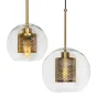 Perforated Vessel Pendant Lamp Gold Ball
