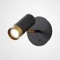 Серия настенных светильников с цилиндрическими плафонами с отделкой оттенка латунь на кронштейне с круглым креплением GET Black