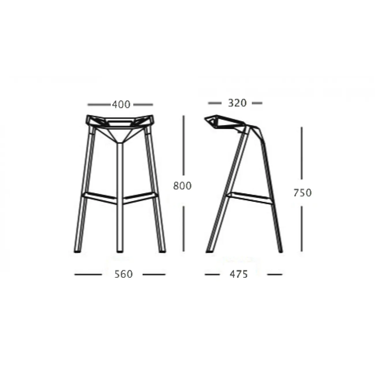 Барный стул One designed by Konstantin Grcic		 in 2006 от LaLume