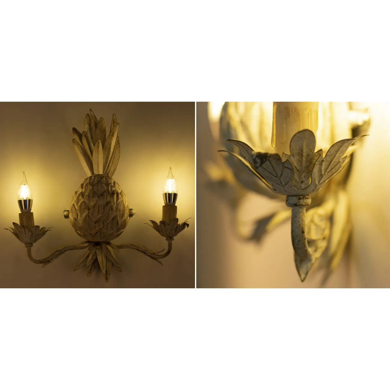 Бра Ананас белый прованс Pineapple Wall Lamp