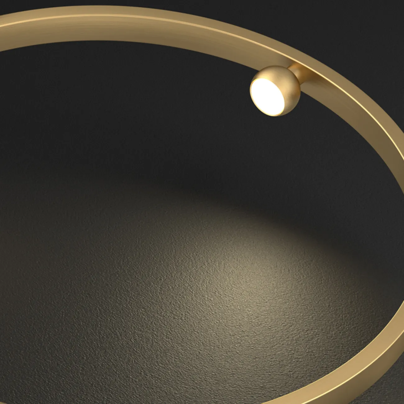 Серия настольных ламп с точечным источником на латунным корпусе в виде замкнутого и разомкнутого колец GERTON A D35 Серия настольных ламп с точечным источником на латунным корпусе в виде замкнутого и разомкнутого колец GERTON A D35