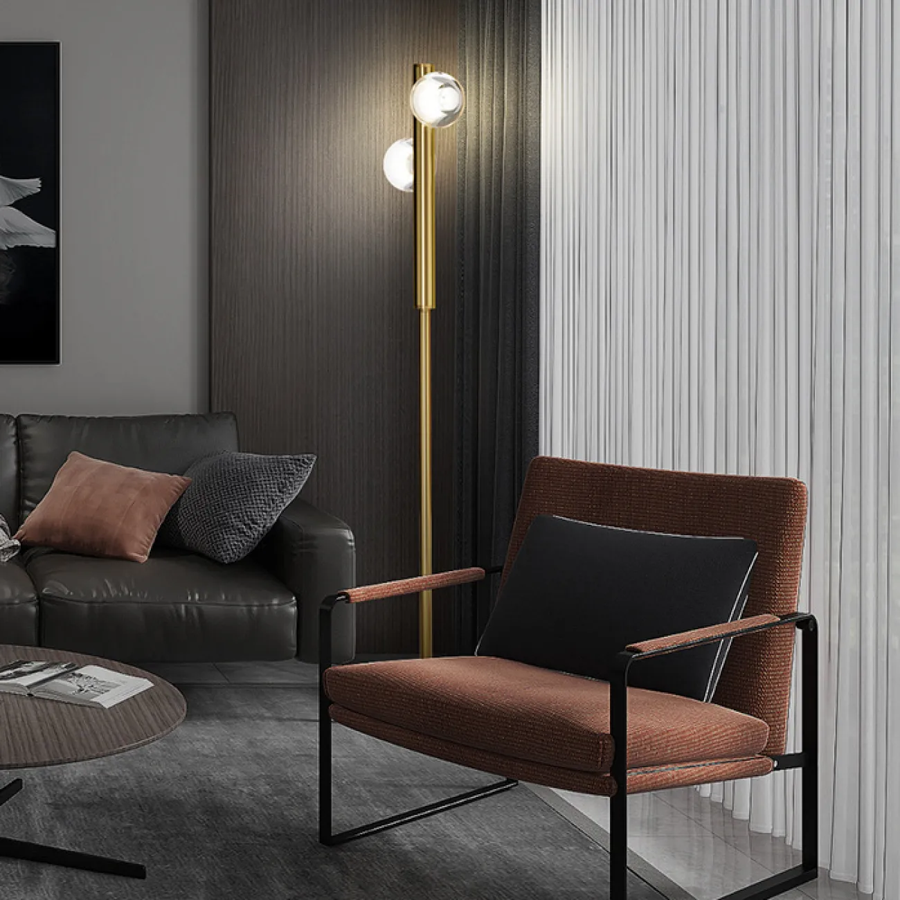 Торшер ILIANA FL Black от ImperiumLoft
