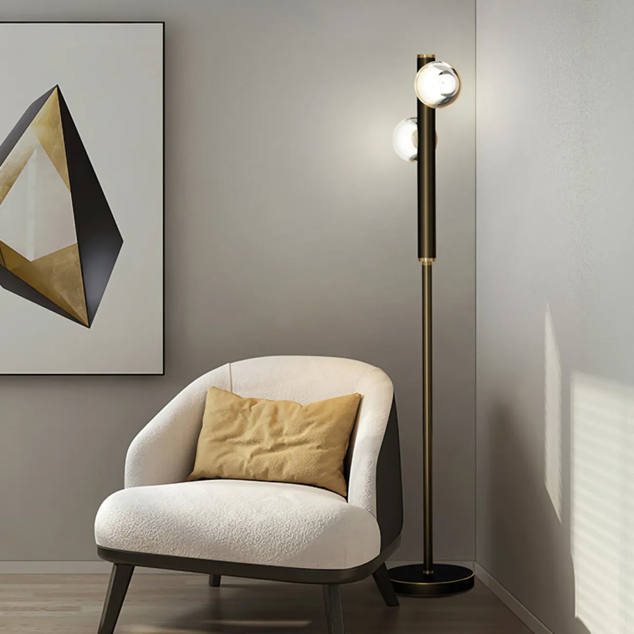 Торшер ILIANA FL Black от ImperiumLoft