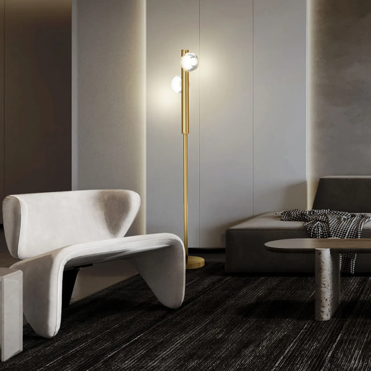 Торшер ILIANA FL Black от ImperiumLoft