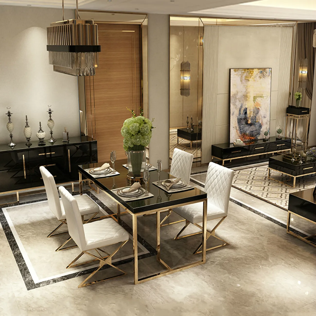 Дизайнерский обеденный стол LaLume-AZ00317 Дизайнерский обеденный стол LaLume-AZ00317