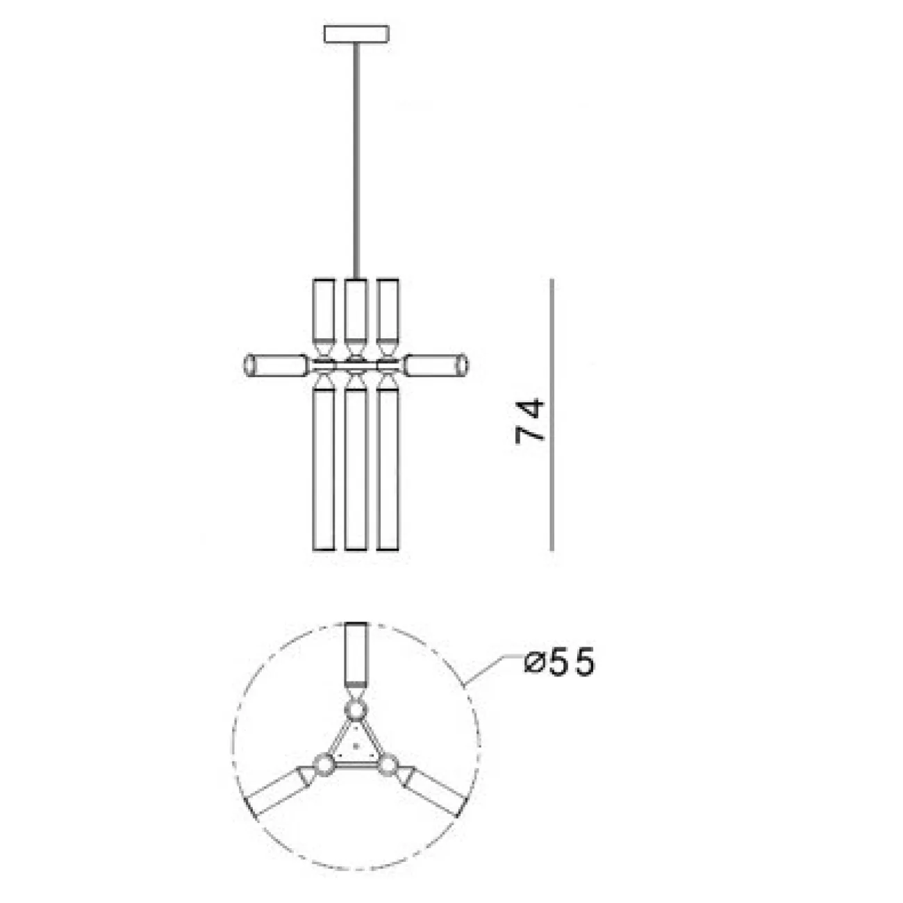 Люстра Castle 9-02 Black and Milk designed by Jason Miller