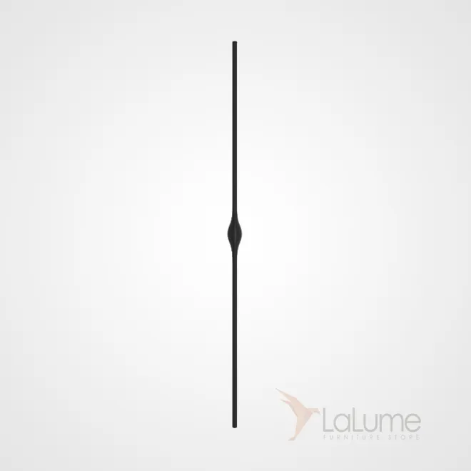 Серия настенных светодиодных светильников с черными вытянутыми плафонами в виде вертикальных стоек с каплевидным креплением AGGI H150