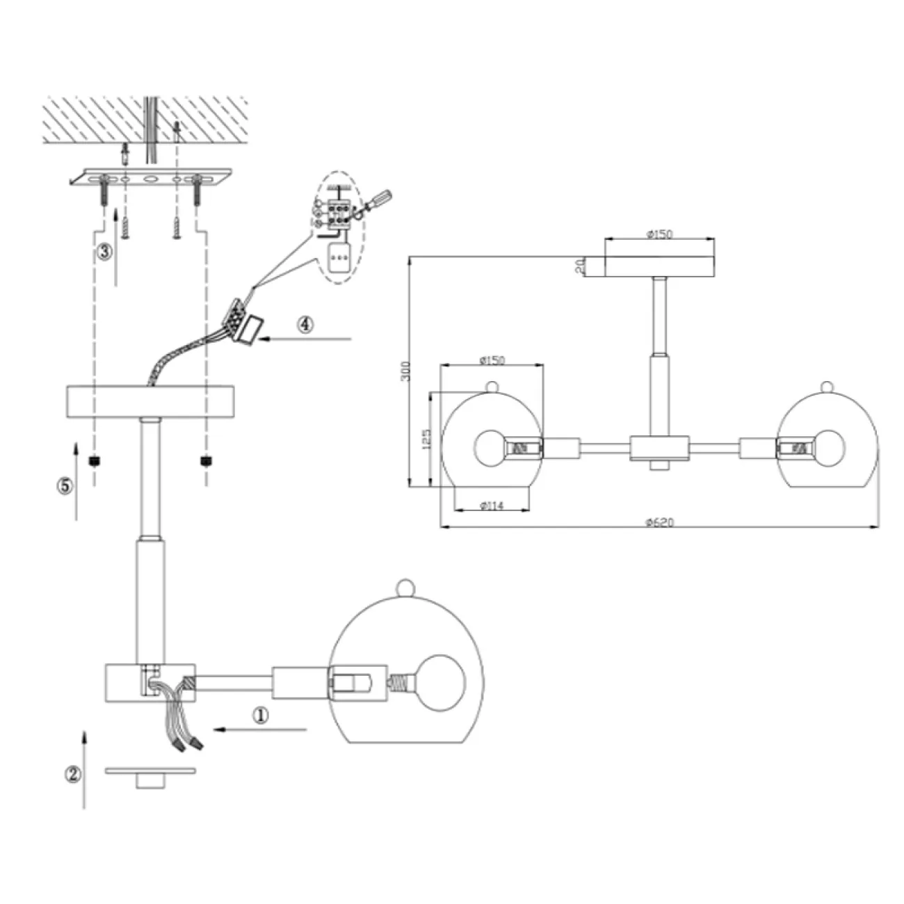 Потолочный светильник MOVE Green Balls