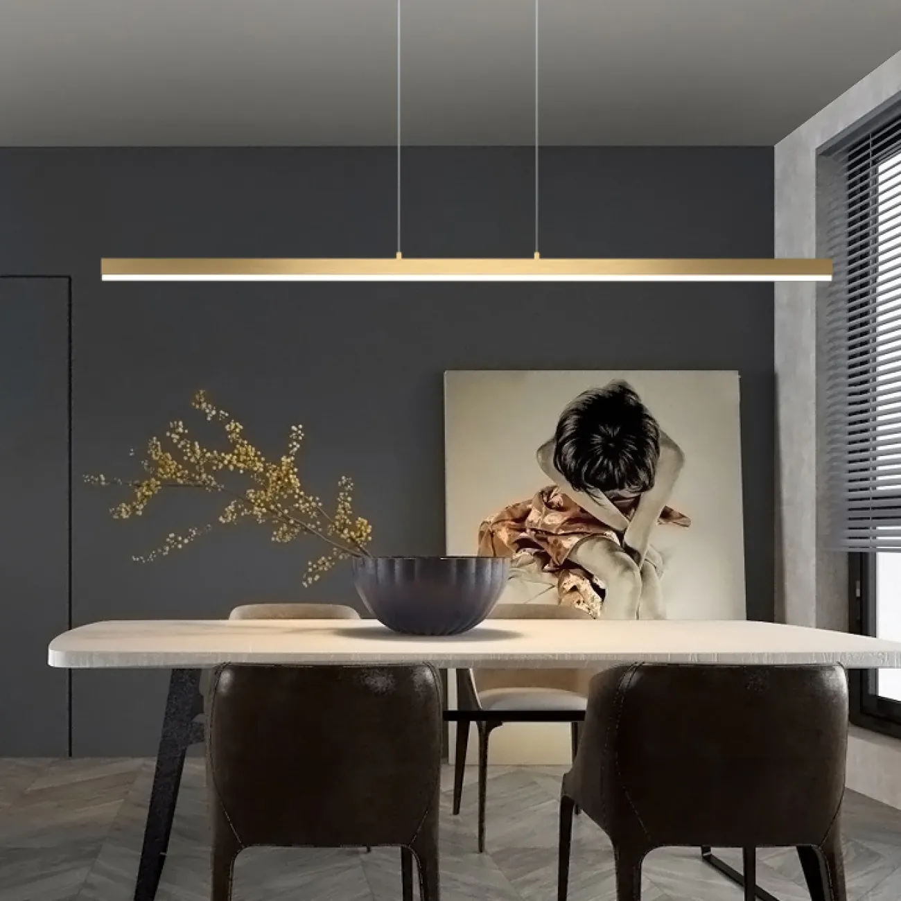 Подвесной светильник HELKEN L95 Brass от ImperiumLoft