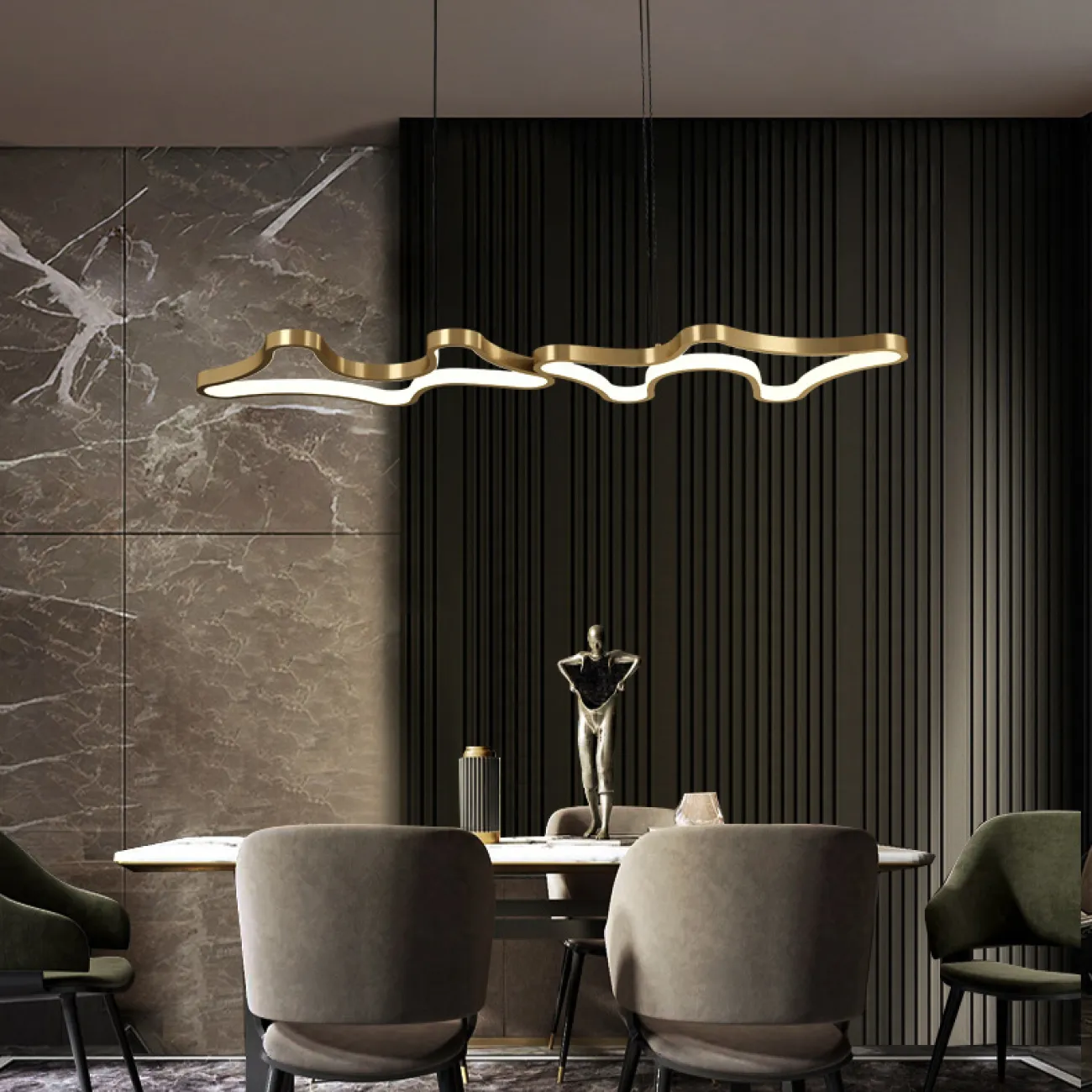 Подвесной светильник OVERTON Black Brass от ImperiumLoft