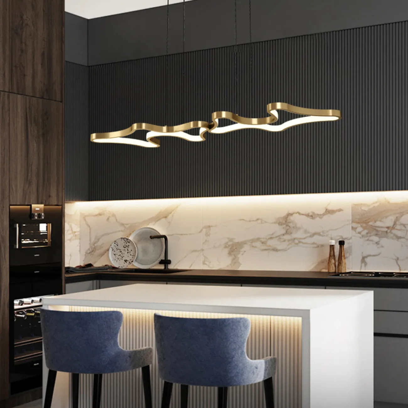 Подвесной светильник OVERTON Black Brass от ImperiumLoft