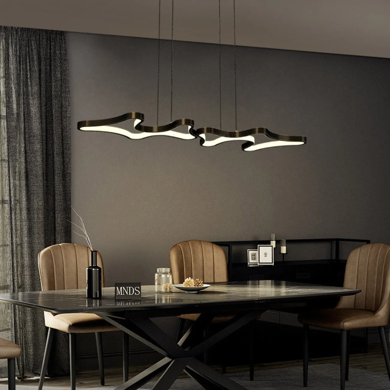 Подвесной светильник OVERTON Black Brass от ImperiumLoft