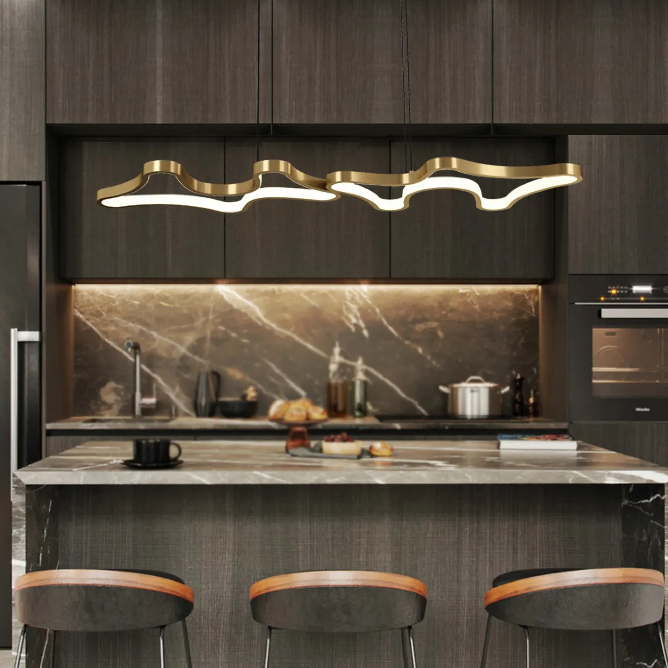Подвесной светильник OVERTON Black Brass от ImperiumLoft