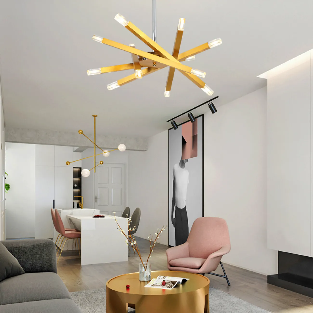 Люстра на штанге SNAP от ImperiumLoft