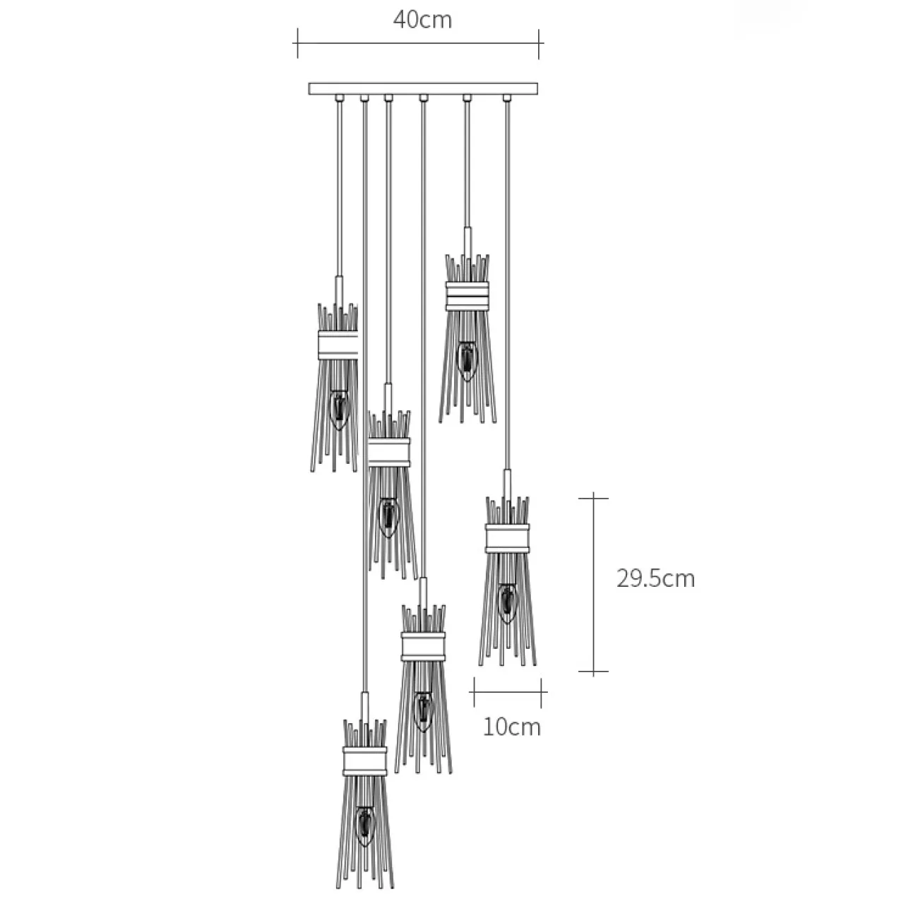 Подвесной светильник GISKEN MORE L4 от ImperiumLoft