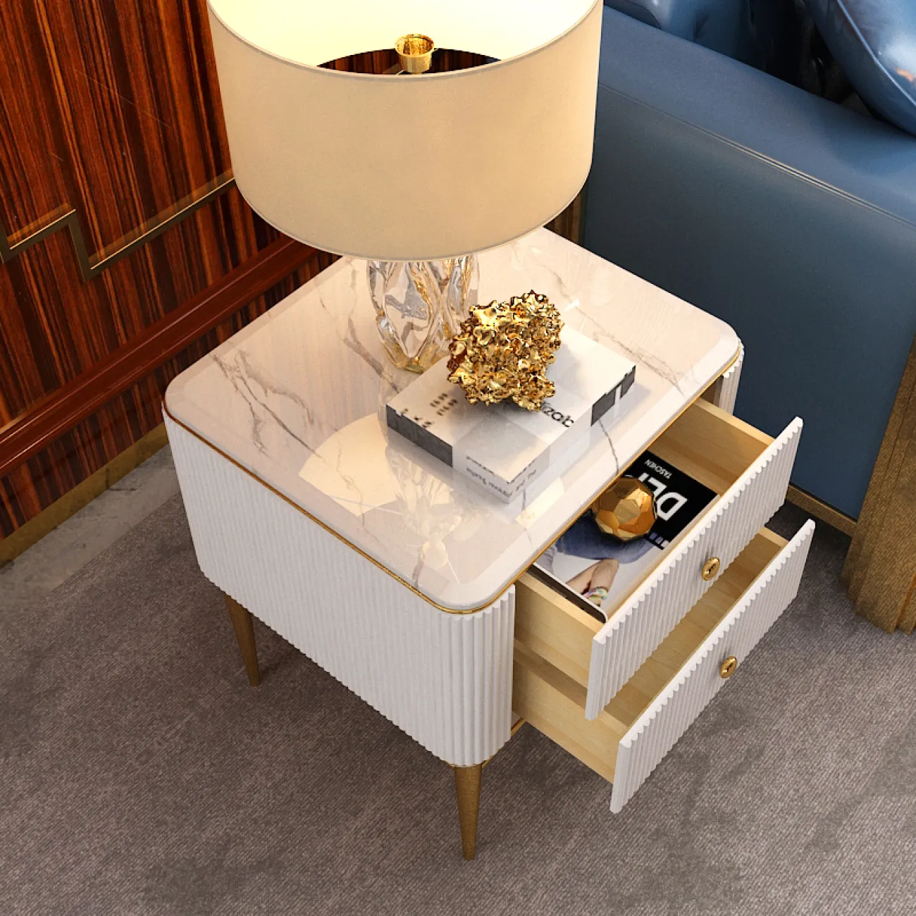 Дизайнерская прикроватная тумба LaLume-TT00116 Дизайнерская прикроватная тумба LaLume-TT00116