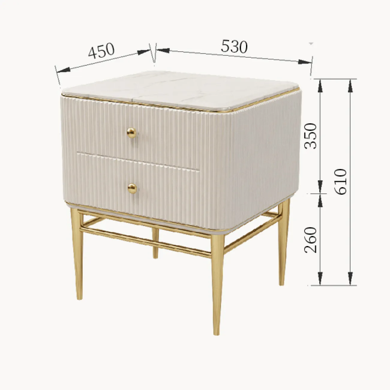 Дизайнерская прикроватная тумба LaLume-TT00116 Дизайнерская прикроватная тумба LaLume-TT00116