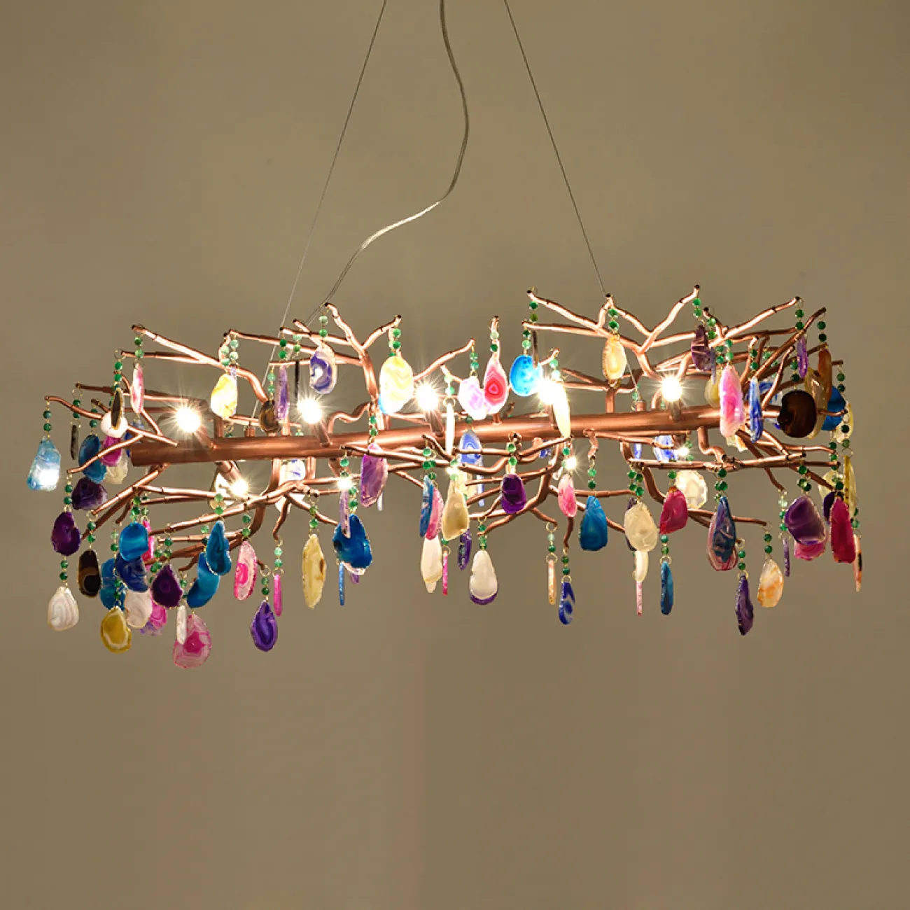 Подвесная люстра AGATE 9 D65 Multicolored от ImperiumLoft