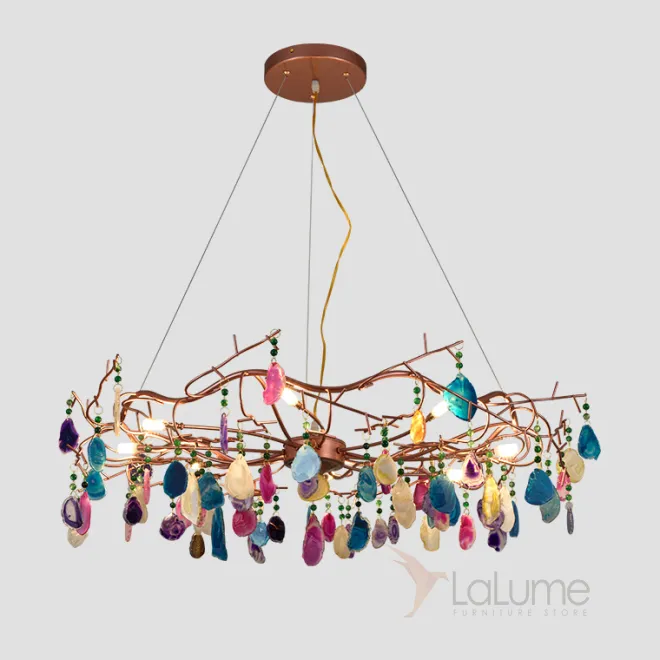 Подвесная люстра AGATE 9 D65 Multicolored от ImperiumLoft