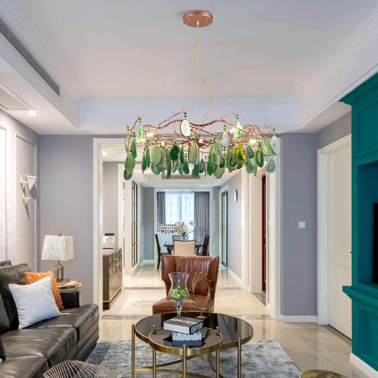 Подвесная люстра AGATE 9 D65 Multicolored от ImperiumLoft