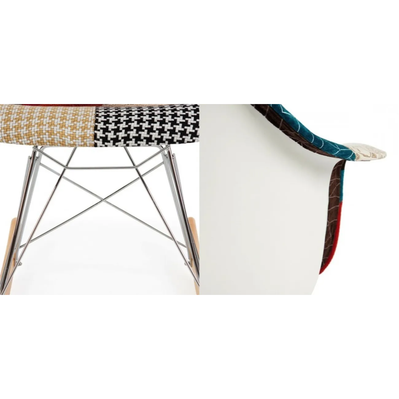 Кресло RAR Rocking Patchwork designed by Charles and Ray Eames		 in 1948 от LaLume