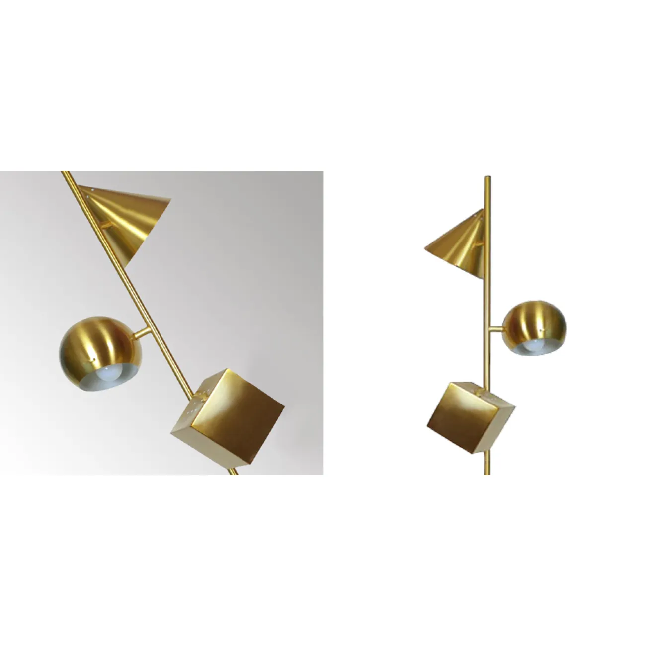 Торшер 3D geometry Gold от LaLume