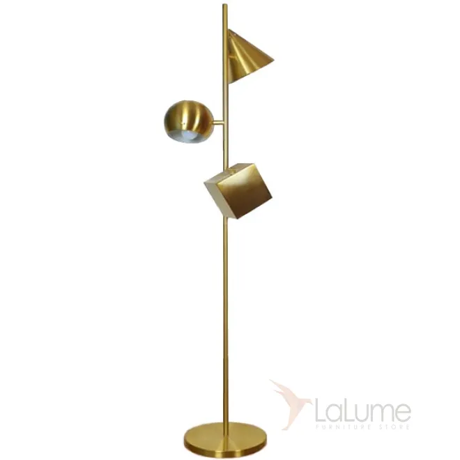 Торшер 3D geometry Gold от LaLume