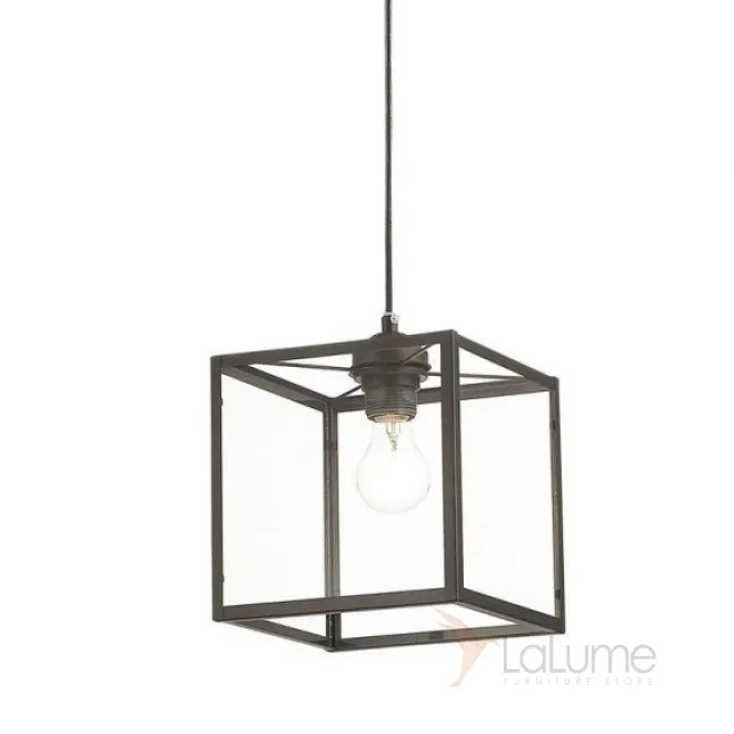 Подвесной светильник Loft Industrial Ortogonal Pendant Cube Brown от LaLume